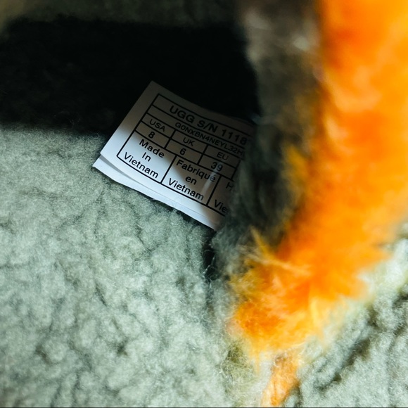 UGG Fluffita Cali Collage slipper slides in olive - Picture 5 of 8